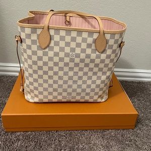 Louis Vuitton Neverfull MM Damier Azur/Rose Ballerine